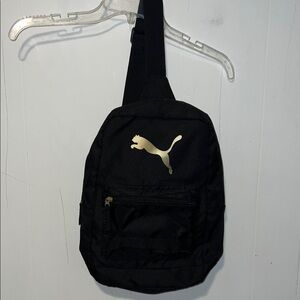 Puma Men's Black and Gold Belt Bag